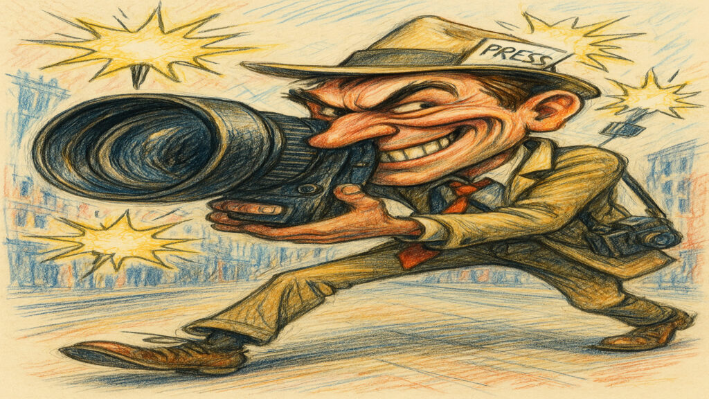 Humorous caricature artwork inspired by everyday observations and human character