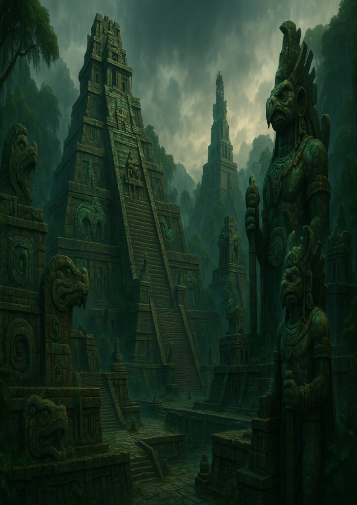 fantasy landscape scenery with mystical light