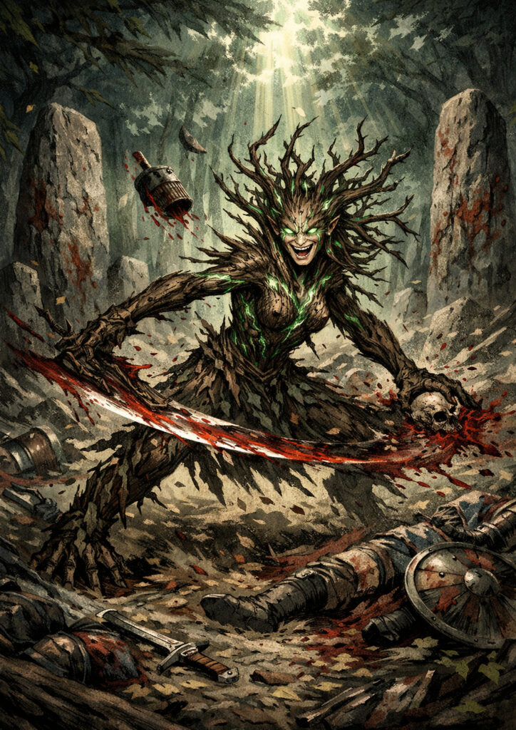 Ancient forest wood elves warhammer inspired artwork