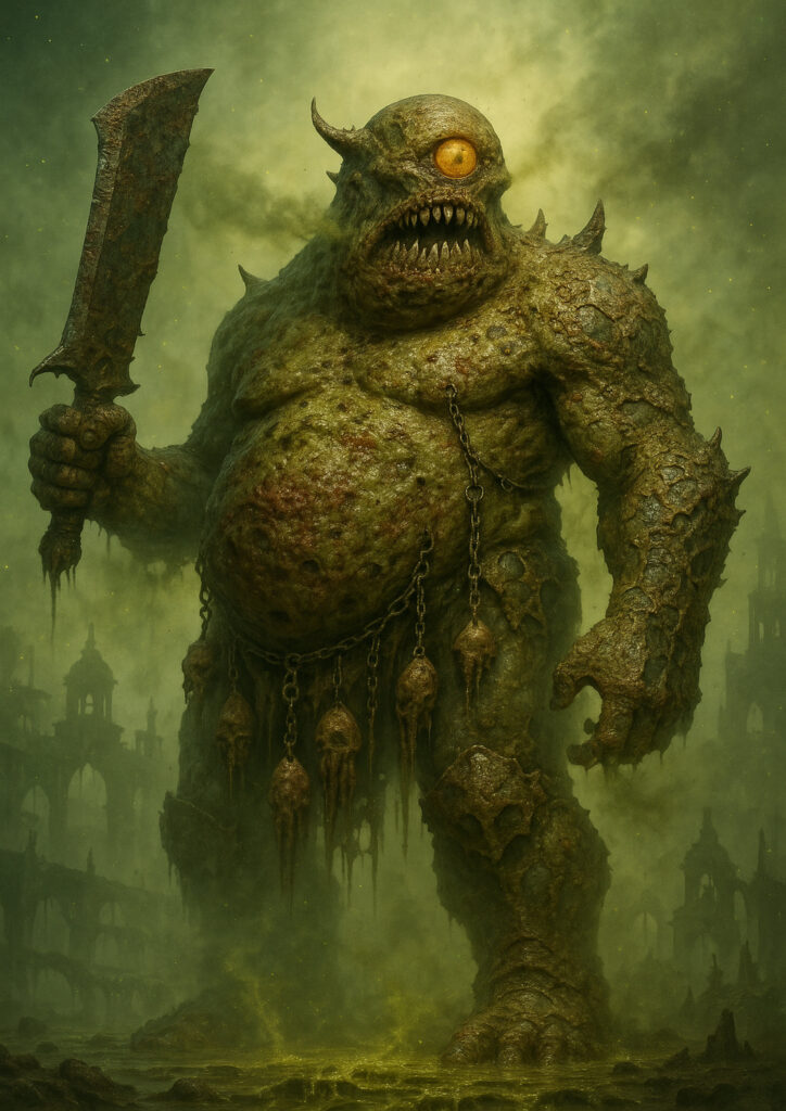 Dark fantasy daemons of chaos with warhammer influence