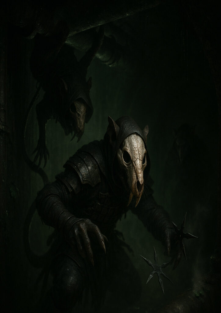 High detail warhammer inspired skaven characters