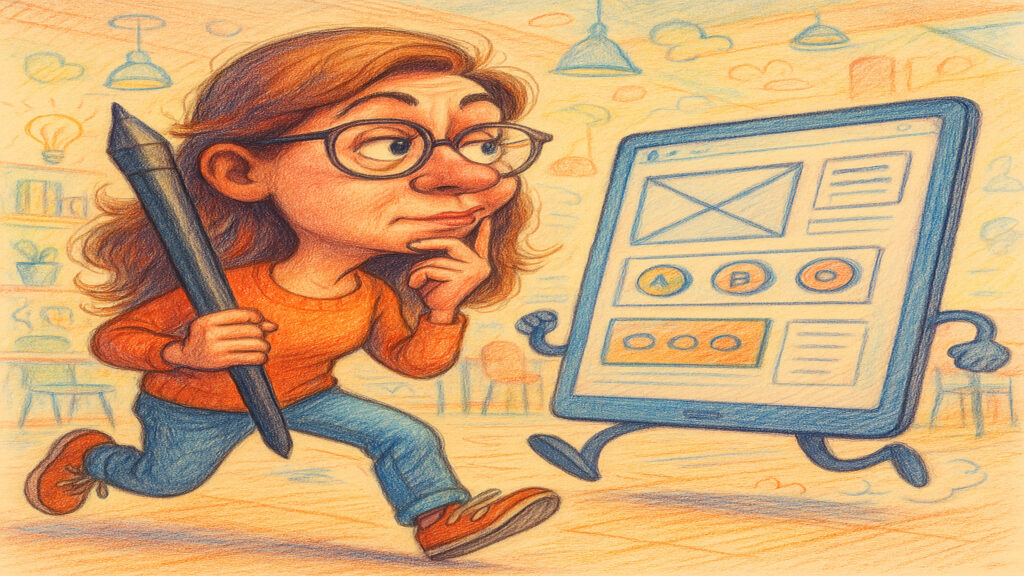 Playful caricature illustration highlighting personality through exaggerated form