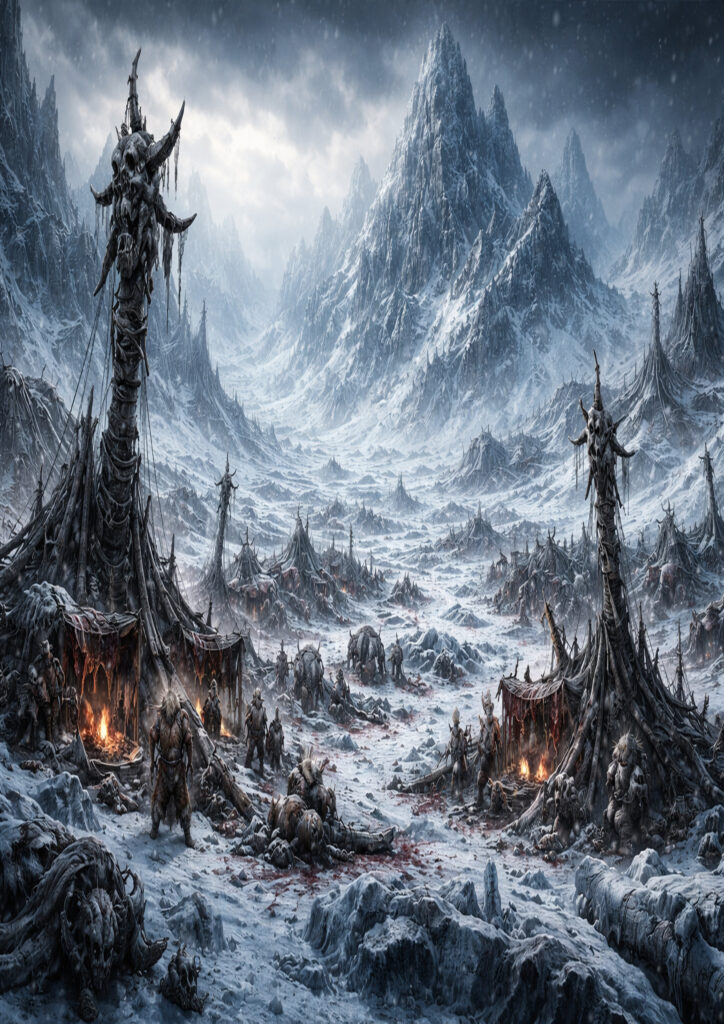 fantasy landscape artwork showing epic scale