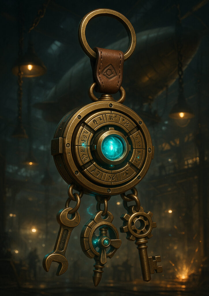 Steampunk illustration of a common item enhanced with industrial machinery and steam elements.