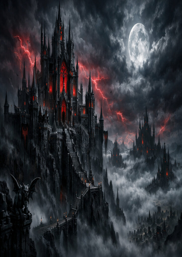 fantasy landscape artwork showing epic scale