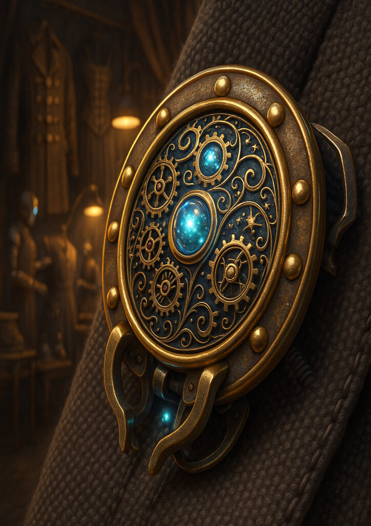 Everyday object depicted as a steampunk artifact with complex clockwork components.