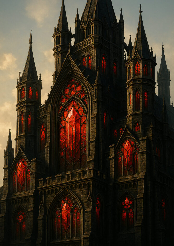 Fantasy castle towering over landscape, epic medieval fortress illustration, detailed stone architecture, fantasy castle wall art Epic fantasy castle on rocky hill, medieval stronghold with towers and walls, cinematic fantasy artwork, high resolution print