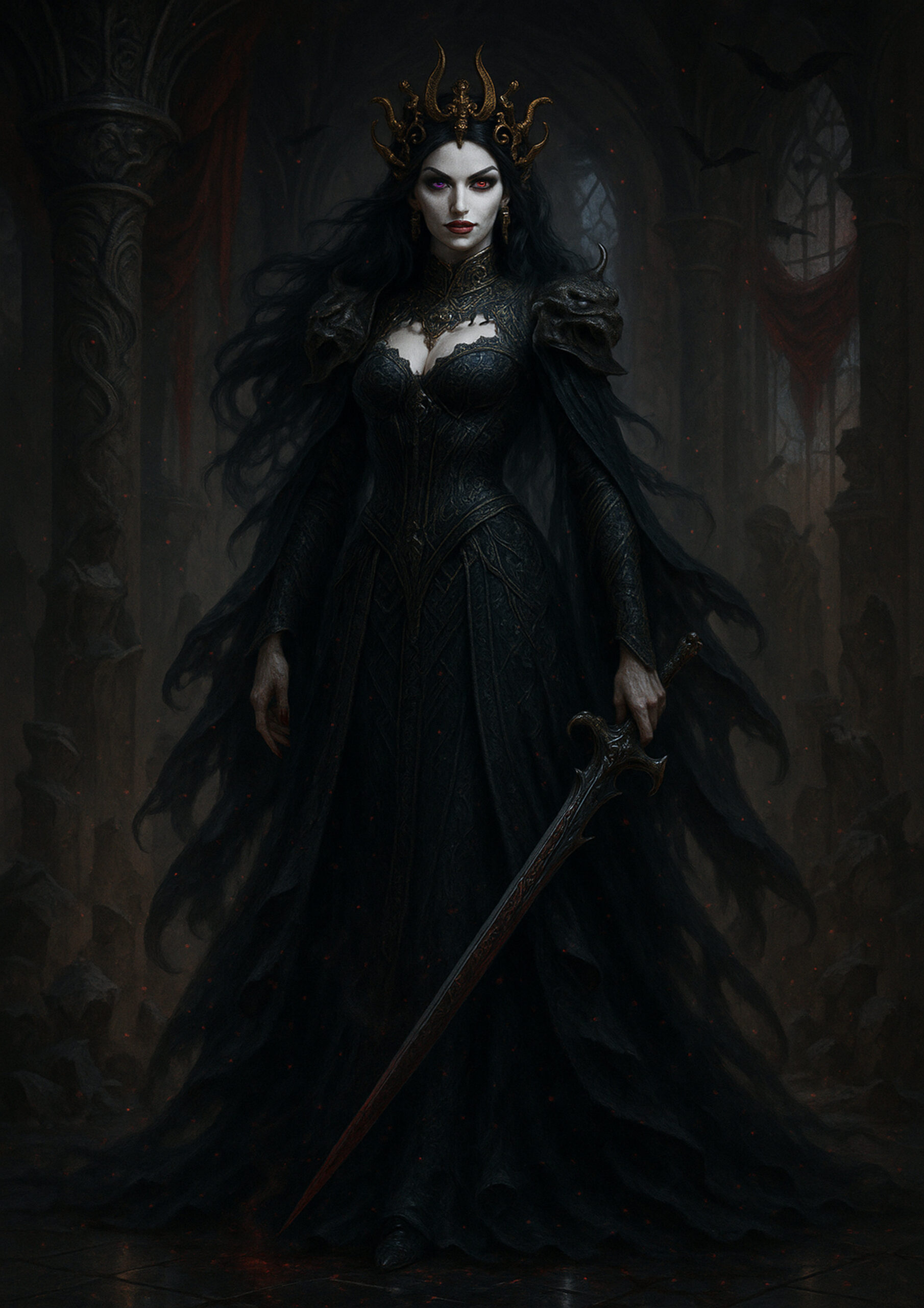 Vampire warriors inspired by warhammer aesthetic