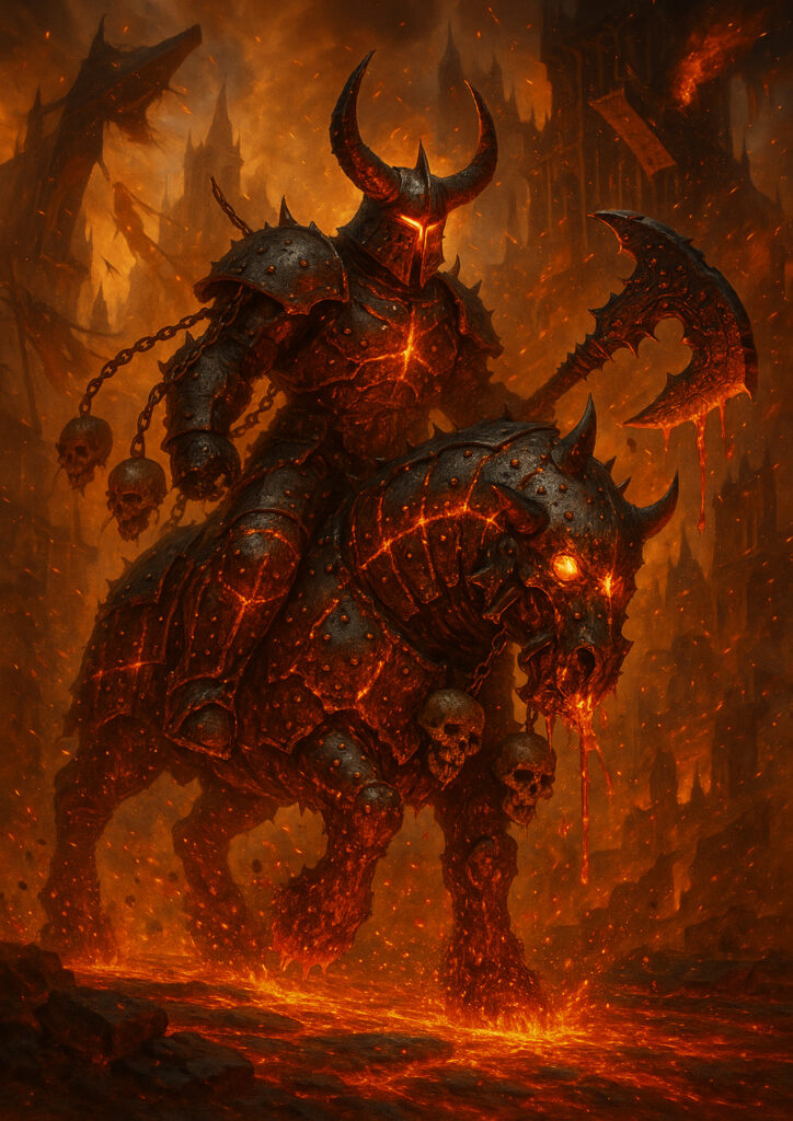 Dark fantasy daemons of chaos with warhammer influence