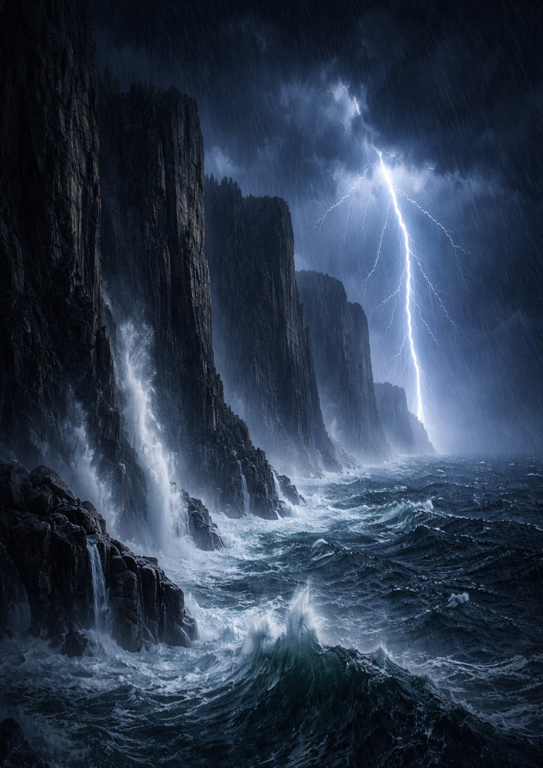 storm landscape artwork showing heavy clouds and rain