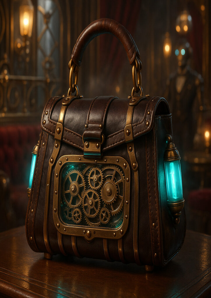 Everyday object illustrated as a steampunk device built from brass, steel, and intricate machinery.