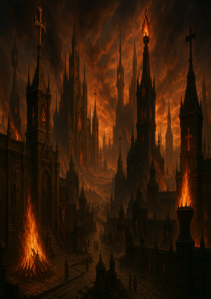 fantasy landscape image with mountains and valleys