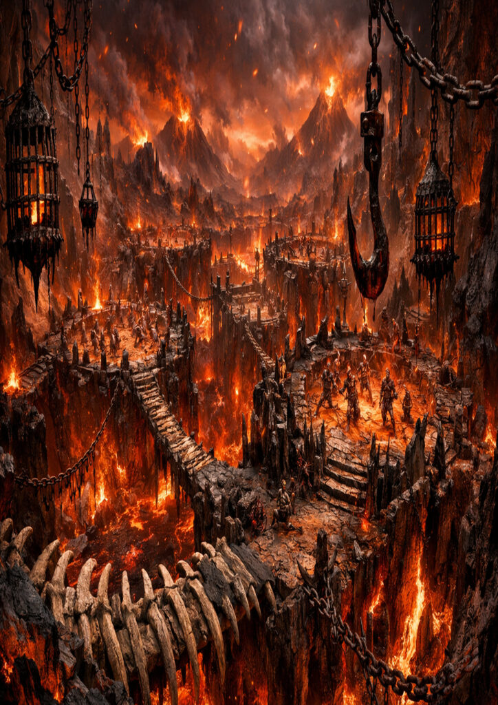 fantasy landscape scene inspired by myth and magic