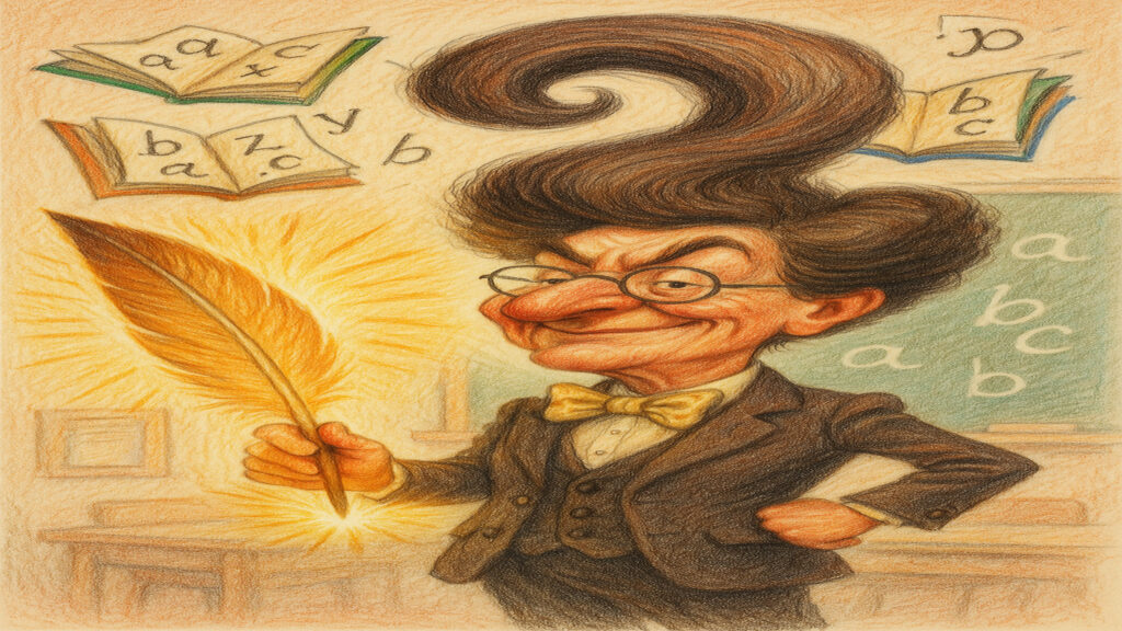 Playful caricature illustration highlighting personality through exaggerated form