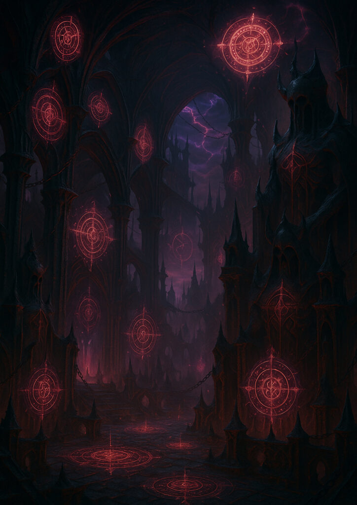 fantasy landscape scene inspired by myth and magic