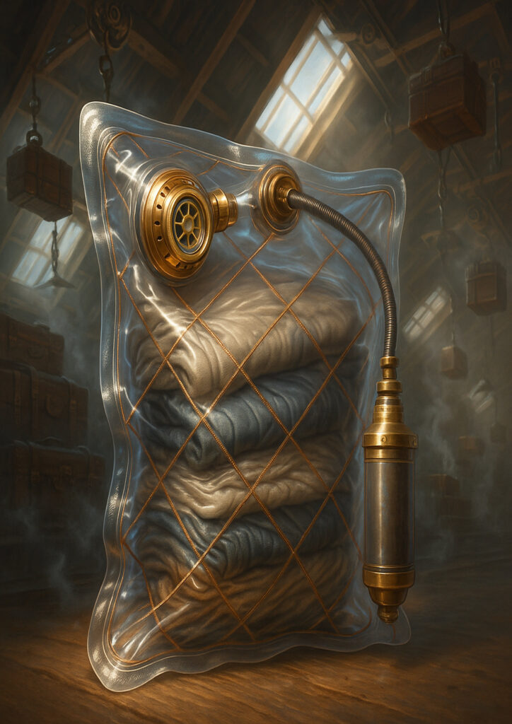 Mechanical steampunk interpretation of an everyday object with intricate metal detailing.