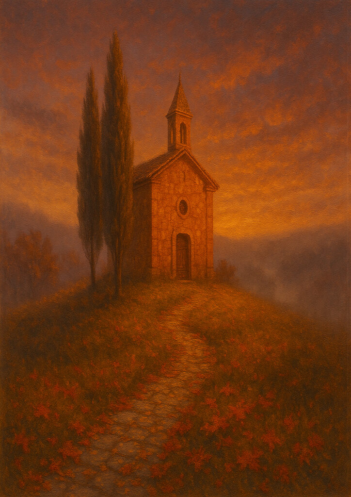 autumn countryside scenery with warm fall tones