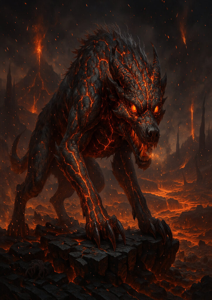 Dark fantasy beastmen with warhammer influence