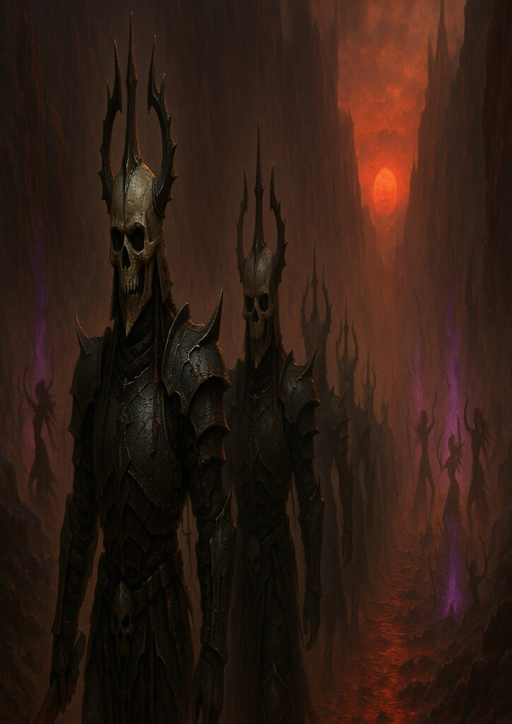 Dark elf commander inspired by warhammer aesthetic